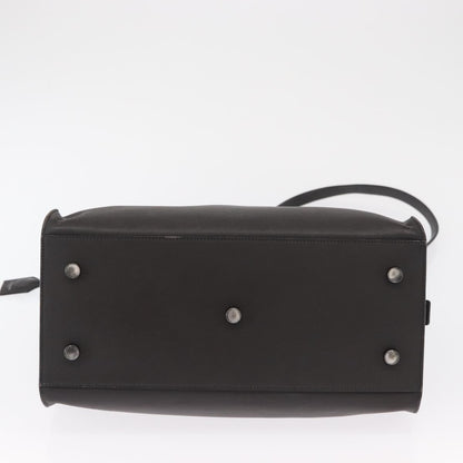Saint Laurent Monogram Cabas Leather, GRAY, LEATHER, Tote bag