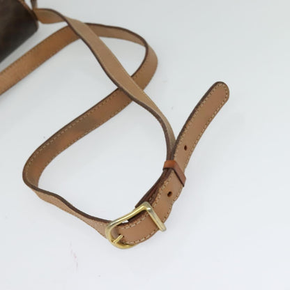Celine Vintage Macadam Circle Logo Shoulder Bag Canvas and Leather, Brown, Canvas, Shoulder Bag
