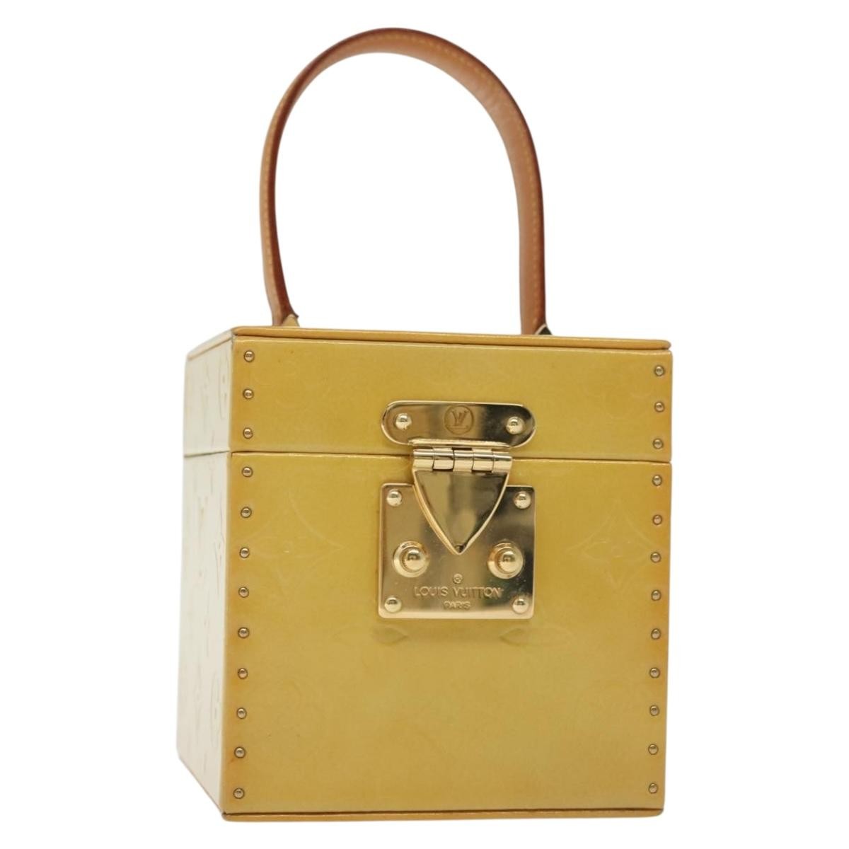 Louis Vuitton Bleecker Box Bag Monogram Vernis, BEIGE, PATENT_LEATHER, Clutche & pouche