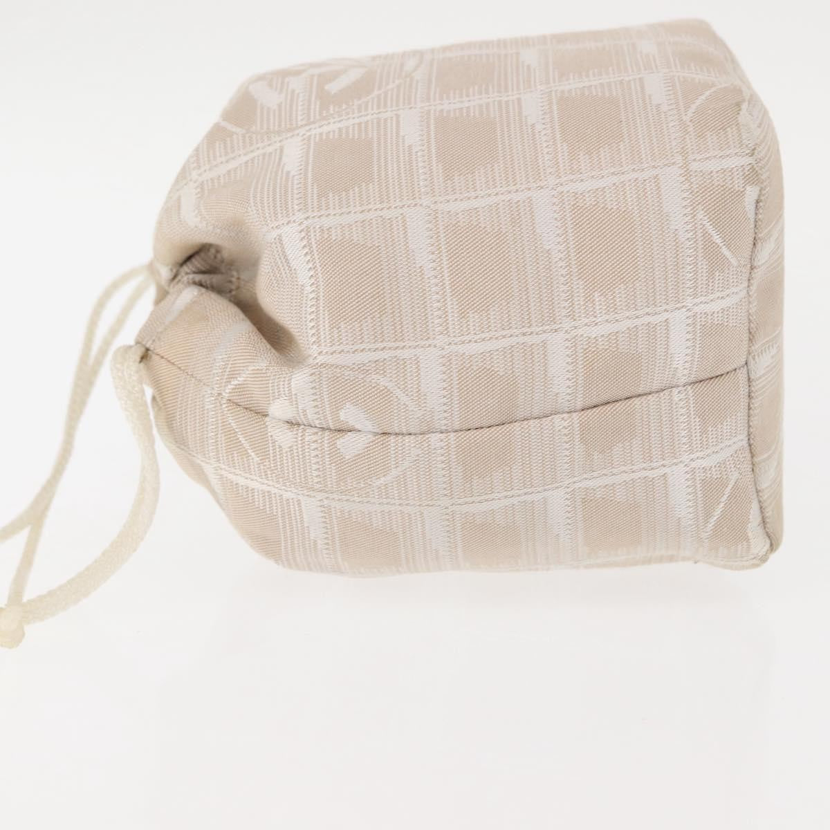 Chanel Travel line pouch Nylon, Beige, Nylon, Clutch