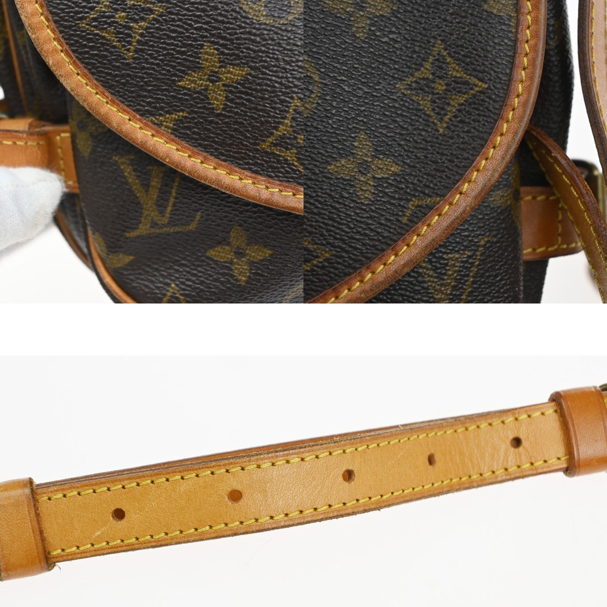 Louis Vuitton Saumur Handbag Monogram Canvas, Brown, Canvas, Shoulder Bag