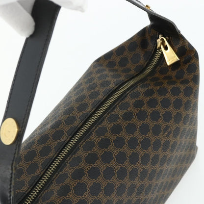 Celine Vintage Macadam Shoulder Bag Macadam Canva  Vinyl, Black, Canvas, Handbag