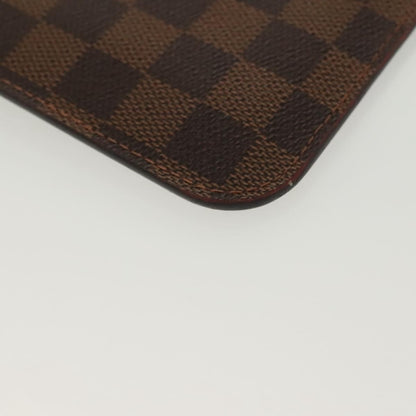Louis Vuitton Neverfull Pochette Damier, BROWN, CANVAS, Tote bag