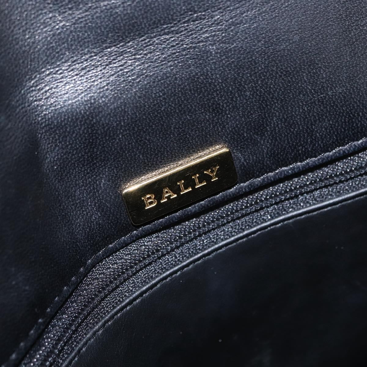 Bally Vintage Handbag Quilted Leather, BLACK, LEATHER, Handbag