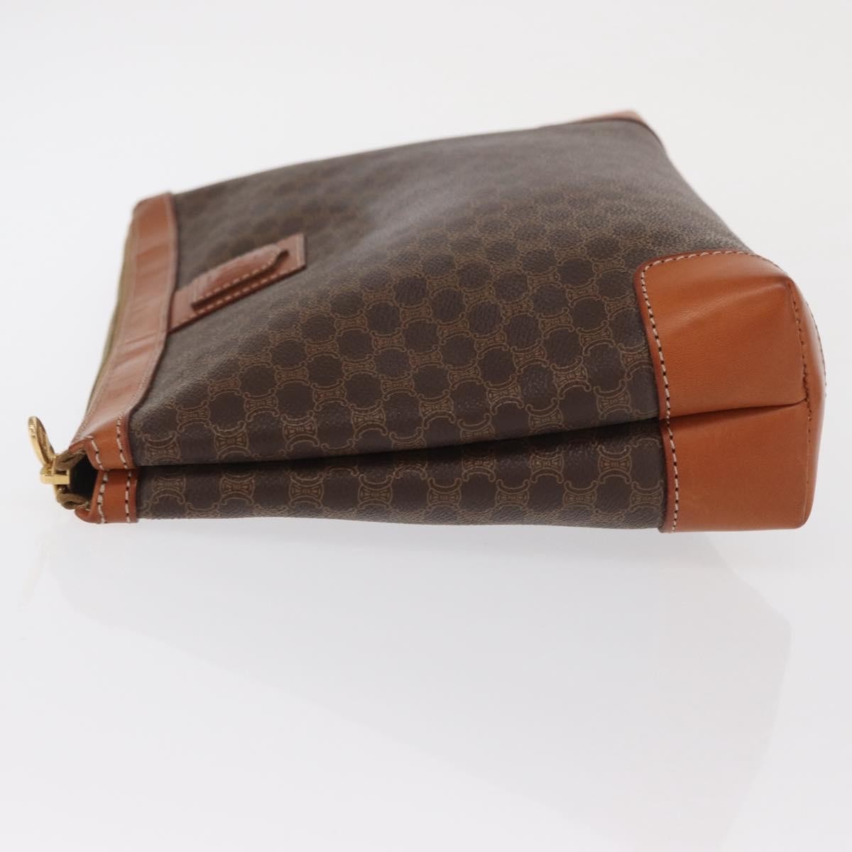 Celine Macadam Pochette Canvas and Leather, BEIGE, CANVAS, Clutche & pouche