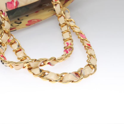 Chanel Vintage CC Chain Tote Printed patent leather, BEIGE, PATENT_LEATHER, Tote bag