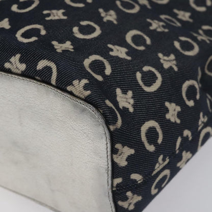 Celine C Sulky Shoulder bag Canvas and Leather, NAVY, CANVAS, Shoulder bag