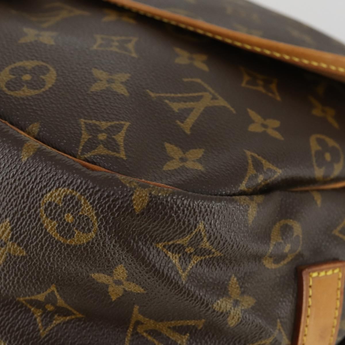 Louis Vuitton Saumur Handbag Monogram Canvas, BROWN, CANVAS, Shoulder bag