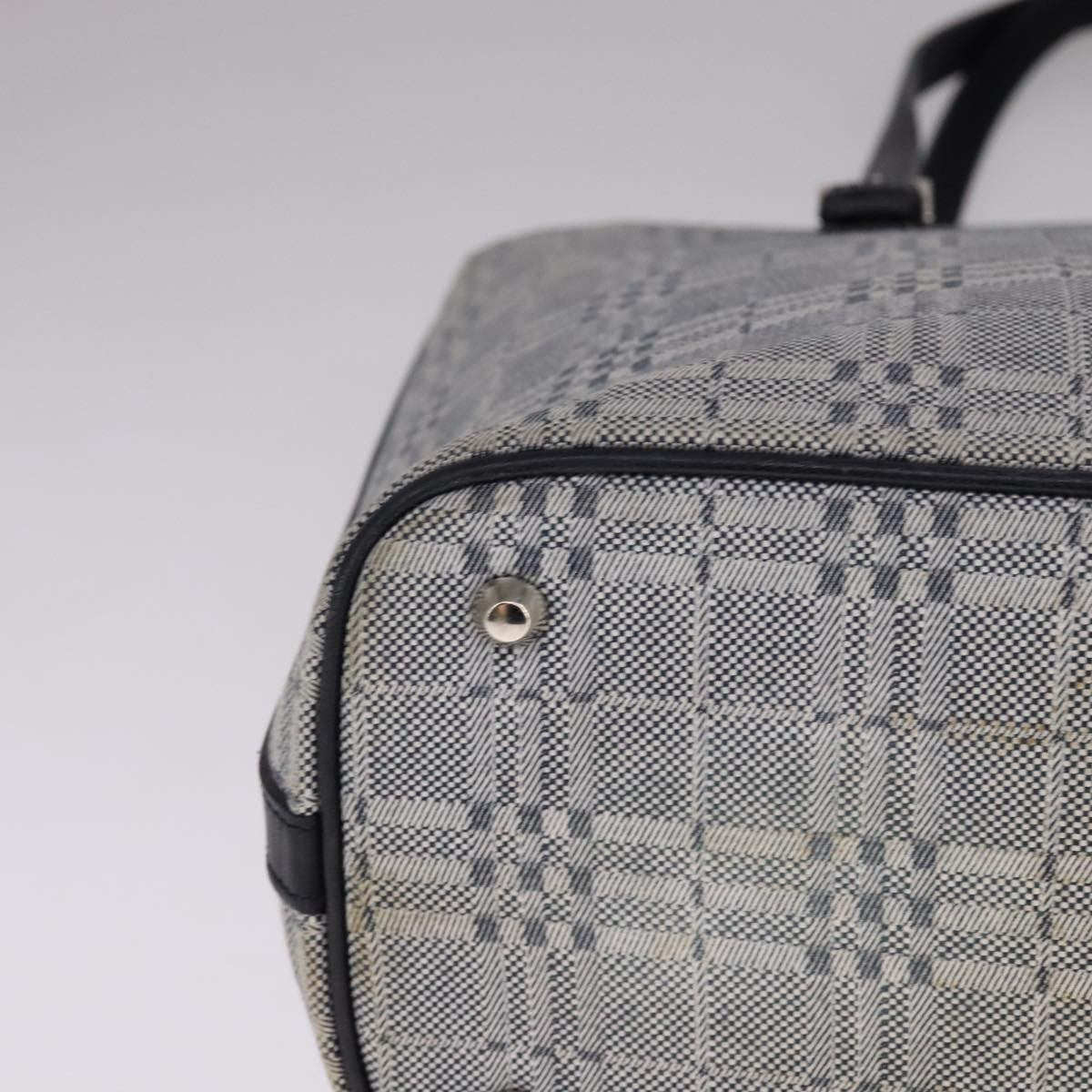 Burberry Nova Check Tote Canvas and Leather, GRAY, CANVAS, Tote bag
