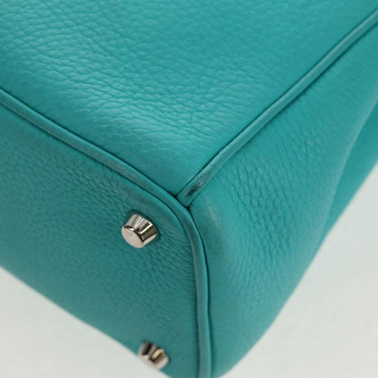 Christian Dior Diorissimo Tote Pebbled Leather, TURQUOISE, LEATHER, Tote bag