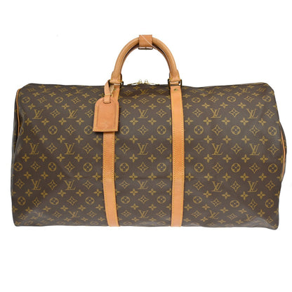 Louis Vuitton Keepall Bag Monogram Canvas, BROWN, CANVAS, Travel bag
