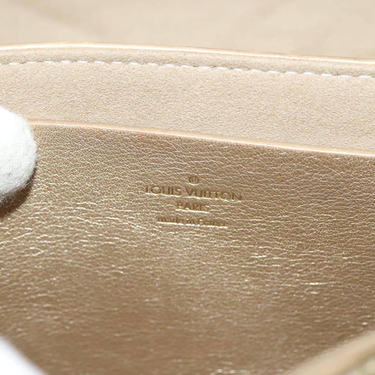 Louis Vuitton Love Note Chain Clutch Leather, GOLD, LEATHER, Clutche & pouche