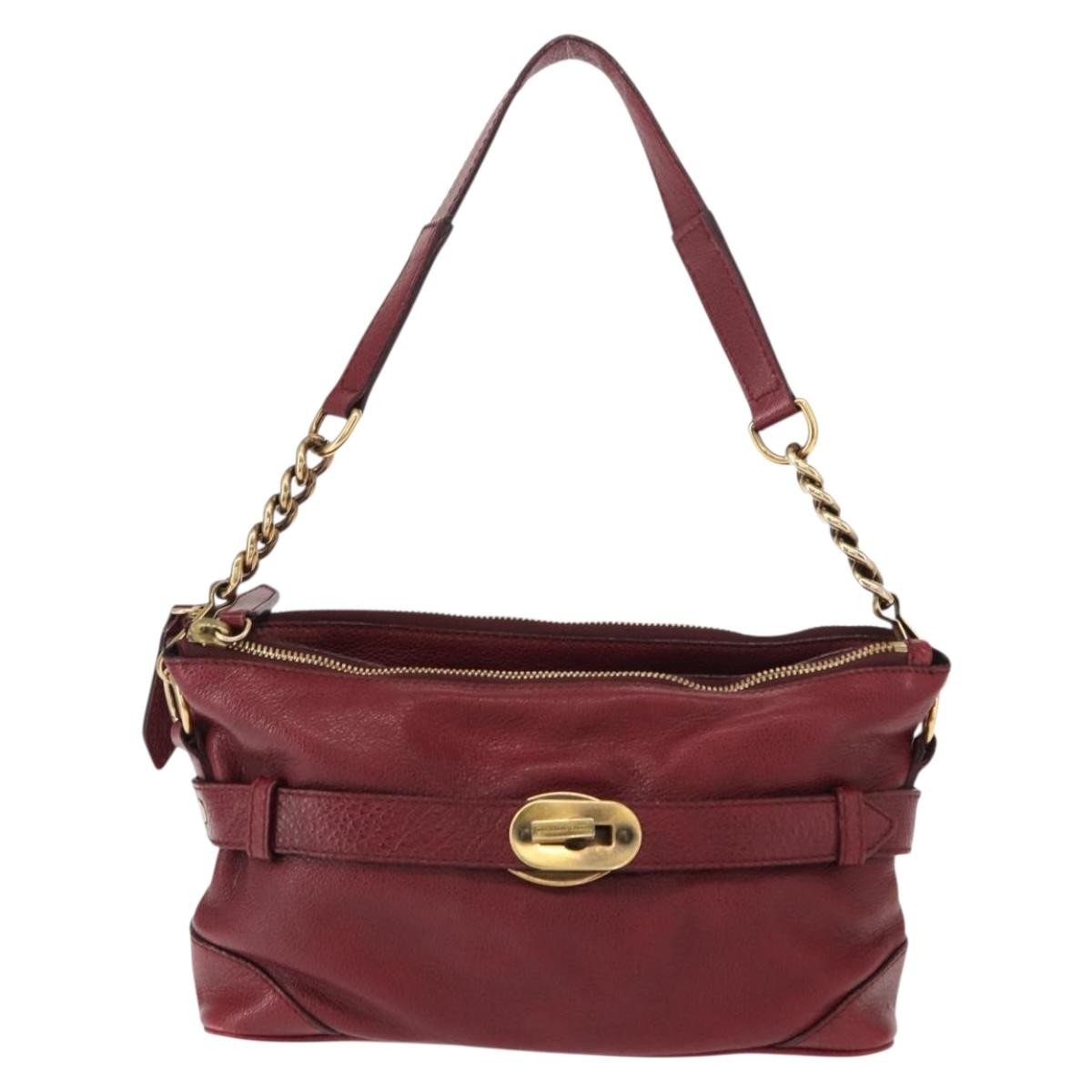 Burberry Shoulder Bag Leather, RED, LEATHER, Shoulder bag