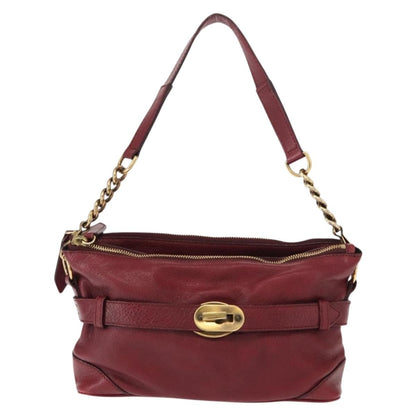 Burberry Shoulder Bag Leather, RED, LEATHER, Shoulder bag