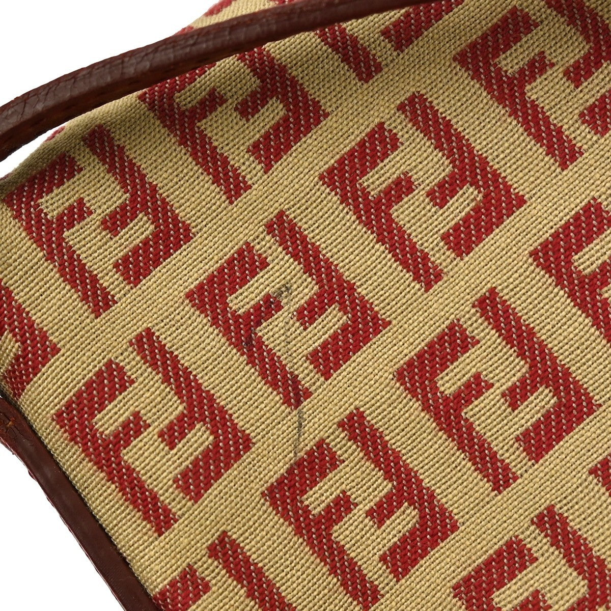 Fendi Vintage Flap Crossbody Bag Zucchino Coated Canvas, BEIGE, CANVAS, Shoulder bag
