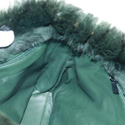Chanel Chain Tote Lapin Fur, GREEN, FUR, Tote bag
