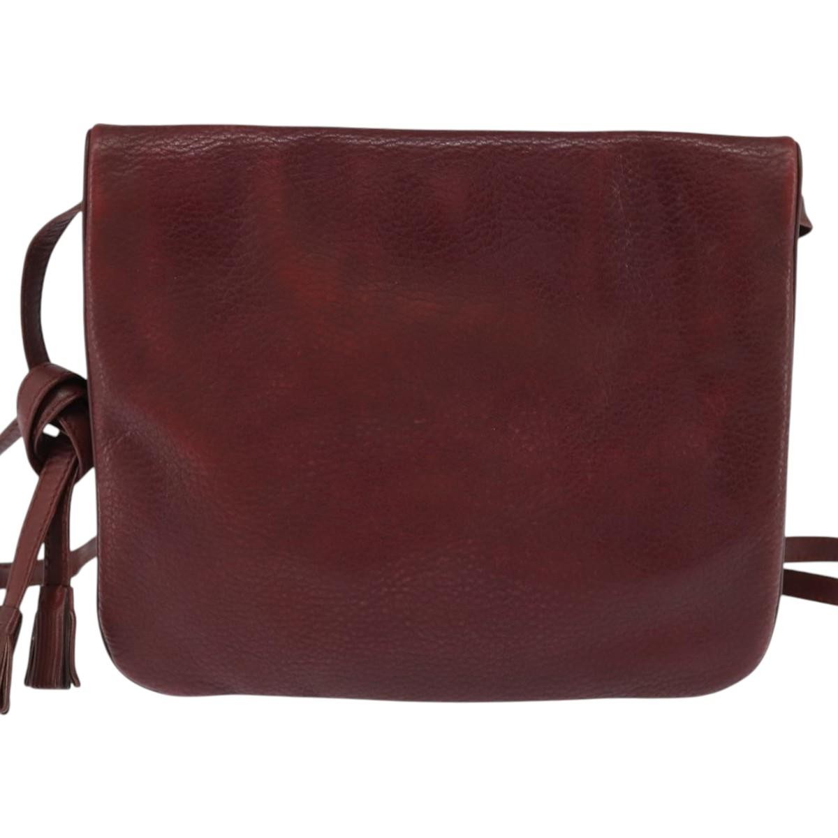 cartier Must de Cartier Shoulder Bag Leather, BURGUNDY, LEATHER, Shoulder bag