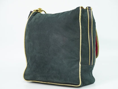 Loewe Anagram Shoulder Bag Suede, Black, Suede, Shoulder Bag