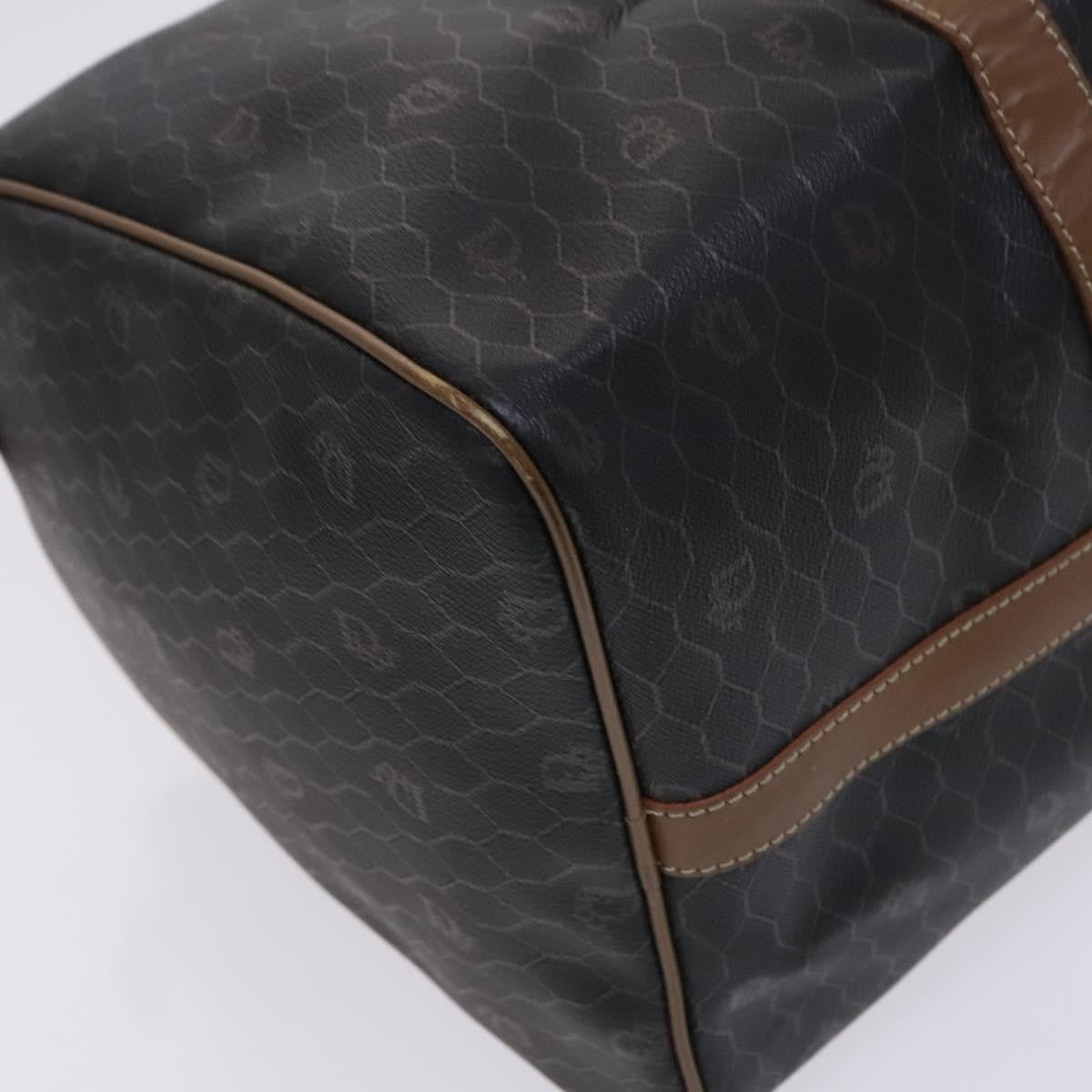 Christian Dior Vintage Honeycomb Handbag Canvas Leather, BLACK, CANVAS, Handbag