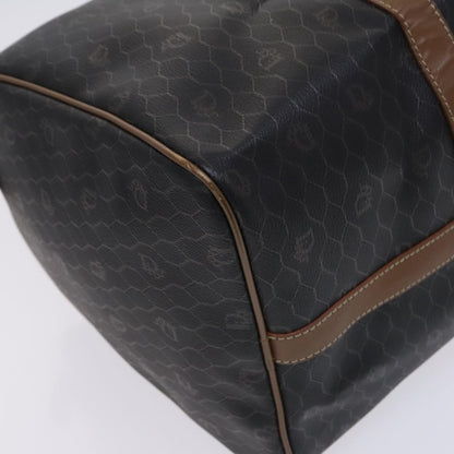 Christian Dior Vintage Honeycomb Handbag Canvas Leather, BLACK, CANVAS, Handbag