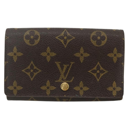 Louis Vuitton Porte Monnaie Tresor Wallet Monogram Canvas, BROWN, CANVAS, Wallets