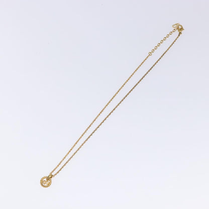 Christian Dior CD Round Pendant Necklace Metal, GOLD, METAL, Necklace