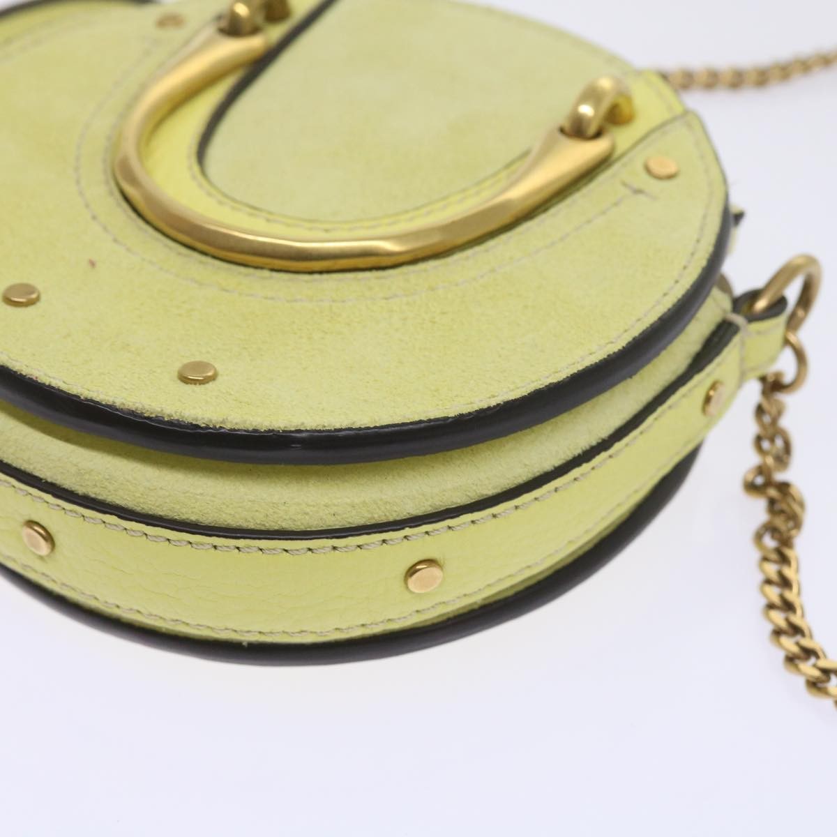 Chloe Pixie Crossbody Bag Leather and Suede, YELLOW, SUEDE, Crossbody bag
