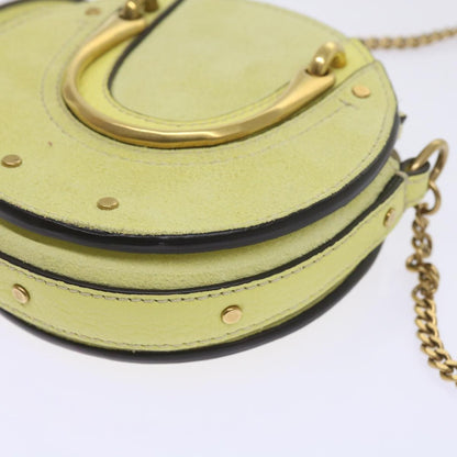 Chloe Pixie Crossbody Bag Leather and Suede, YELLOW, SUEDE, Crossbody bag