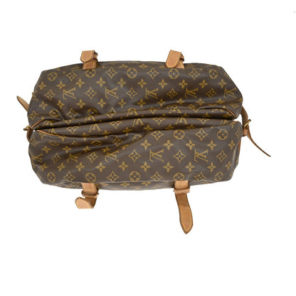 Louis Vuitton Saumur Handbag Monogram Canvas, BROWN, CANVAS, Shoulder bag
