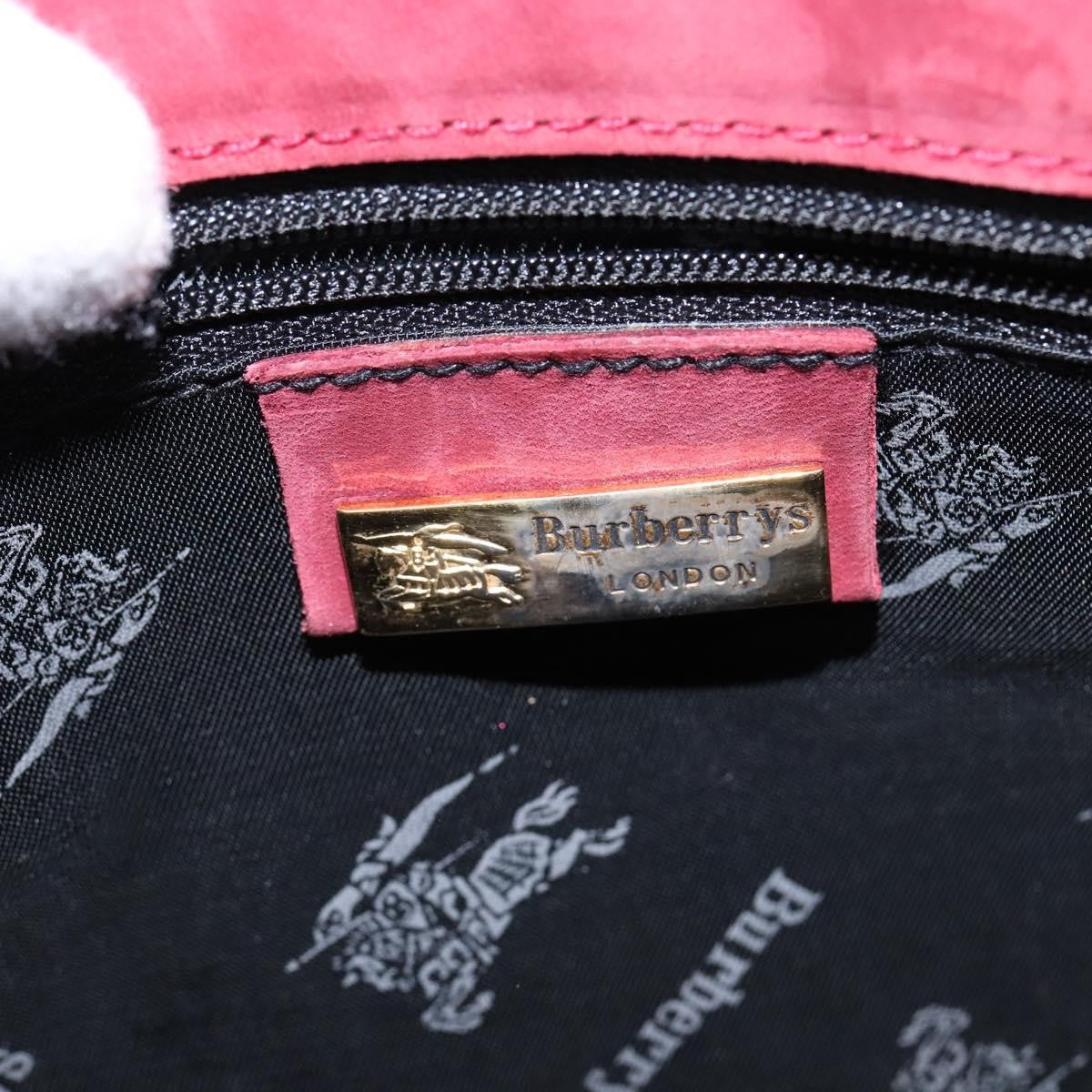 Burberry Vintage Crossbody Bag Suede, PINK, SUEDE, Shoulder bag