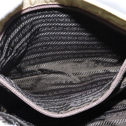 Prada Vintage Shoulder Bag Leather, BEIGE, LEATHER, Shoulder bag