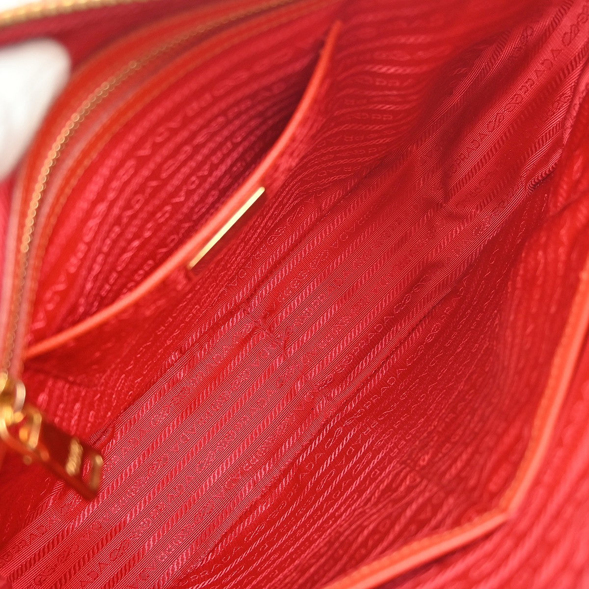 Prada Lux Zip Hobo Saffiano Leather, RED, LEATHER, Shoulder bag