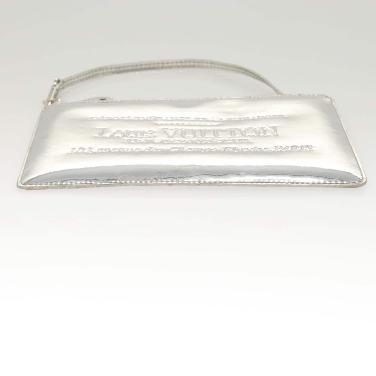 Louis Vuitton Pochette Plate Monogram mirror, SILVER, PATENT_LEATHER, Clutche & pouche