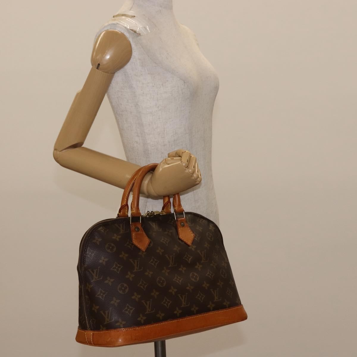Louis Vuitton Vintage Alma Handbag Monogram Canvas, BROWN, CANVAS, Handbag