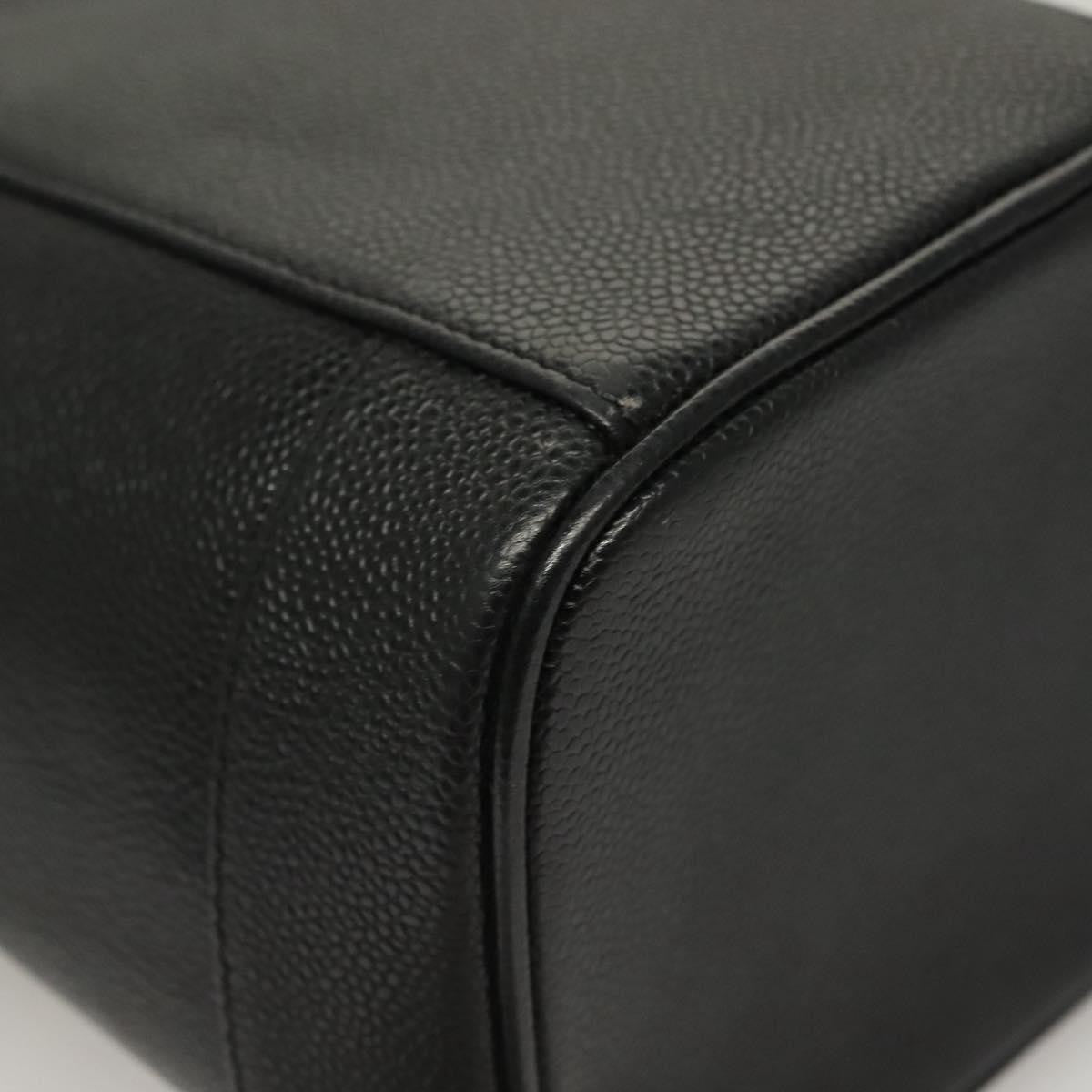 Chanel Vanity pouch Leather, BLACK, LEATHER, Toiletry Case