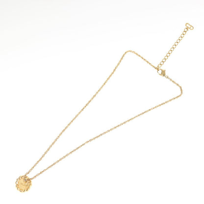 Christian Dior CD Round Pendant Necklace Metal, GOLD, METAL, Necklace