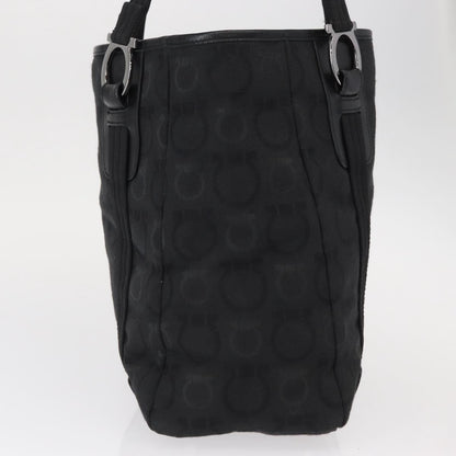 Salvatore Ferragamo Gancini Tote Gancini Canvas, BLACK, CANVAS, Tote bag