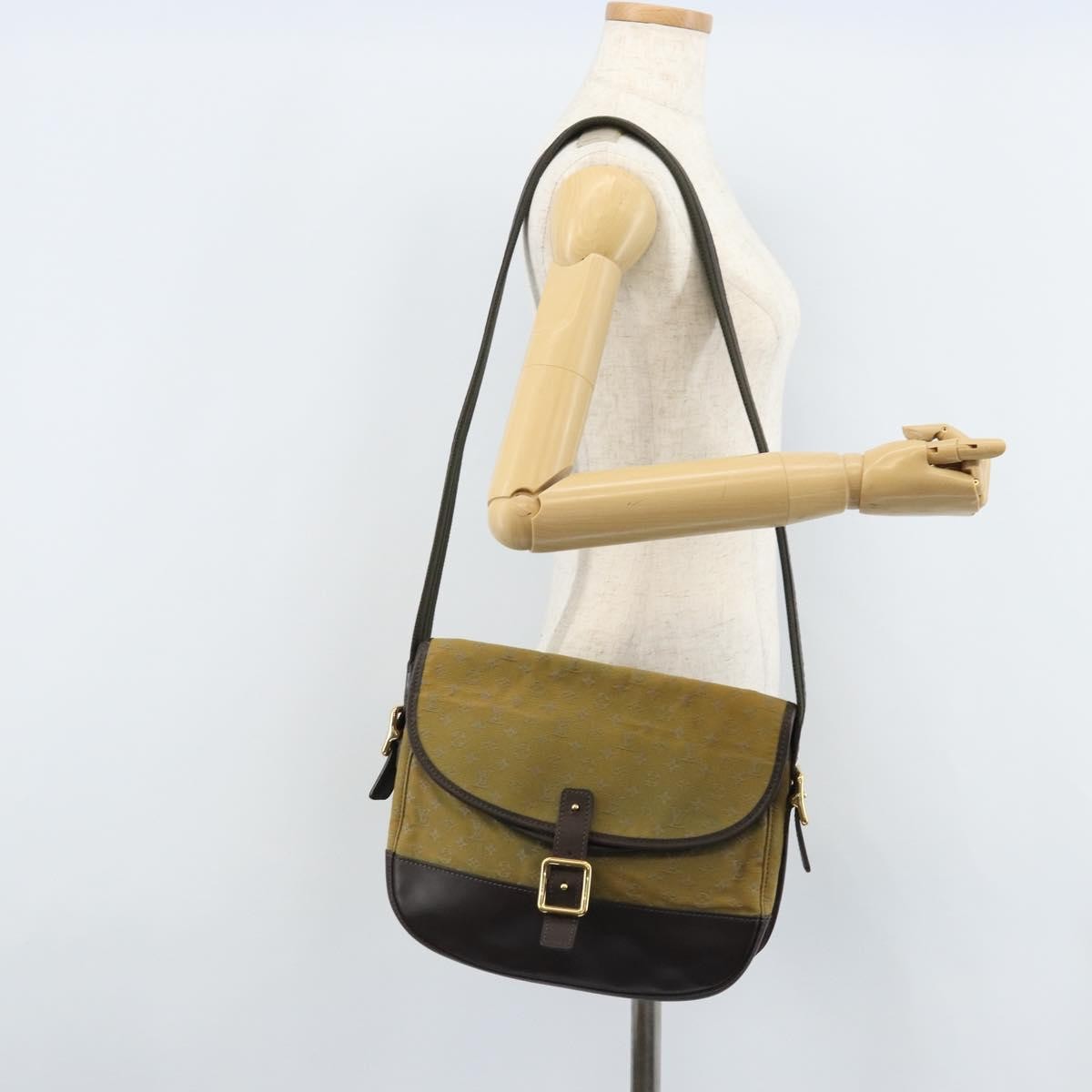 Louis Vuitton Marjorie Handbag Mini Lin, KHAKI, CANVAS, Shoulder bag