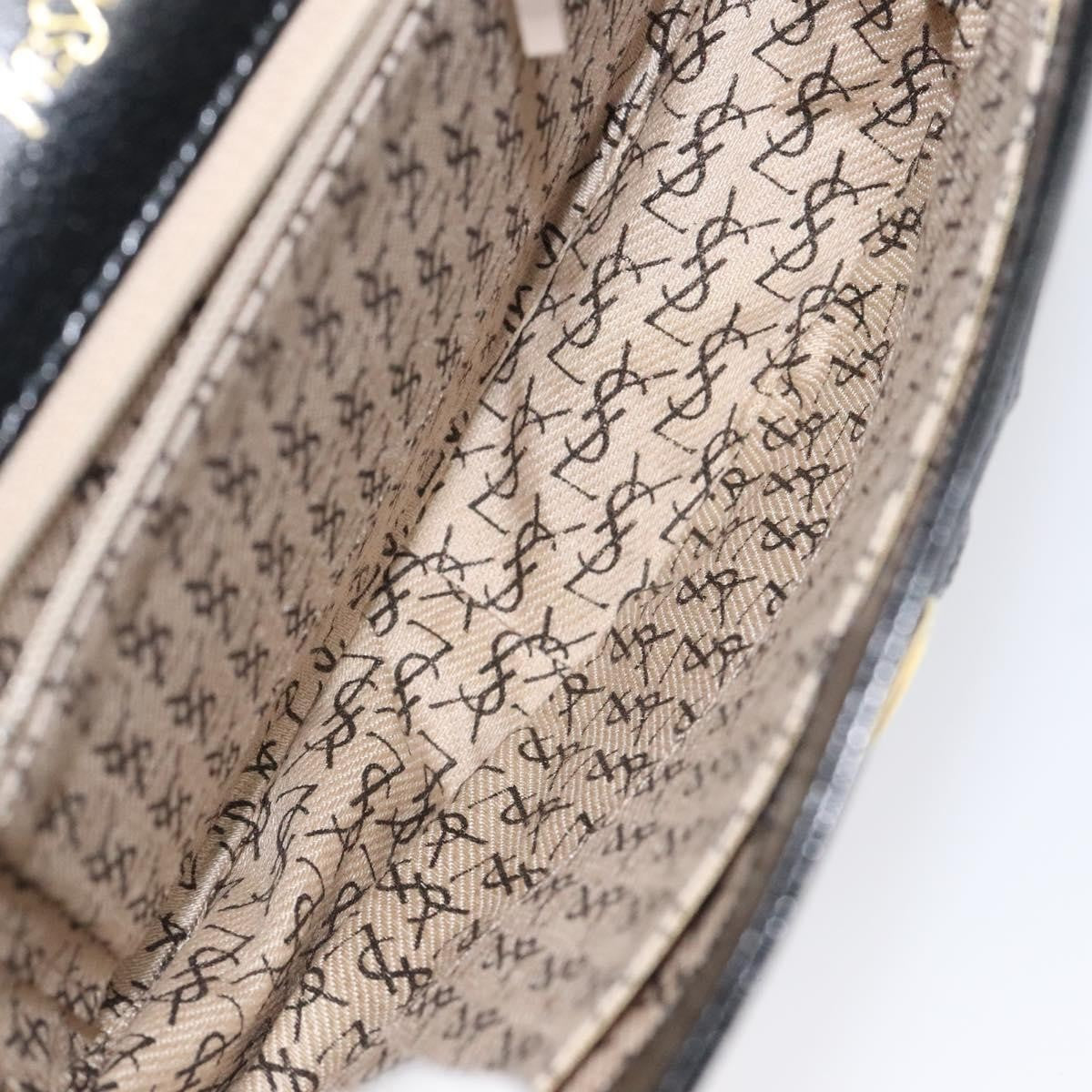 Saint Laurent Vintage Shoulder Bag Leather, BLACK, LEATHER, Shoulder bag