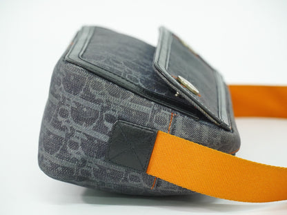 Christian Dior Flight Shoulder Bag Denim, NAVY, DENIM_JEANS, Shoulder bag