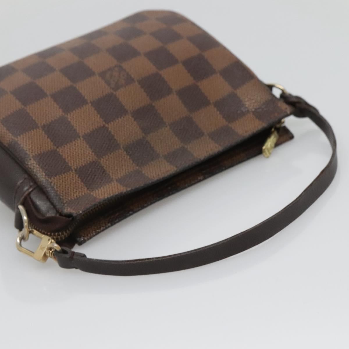 Louis Vuitton Trousse Make Up Bag Damier, BROWN, CANVAS, Clutche & pouche