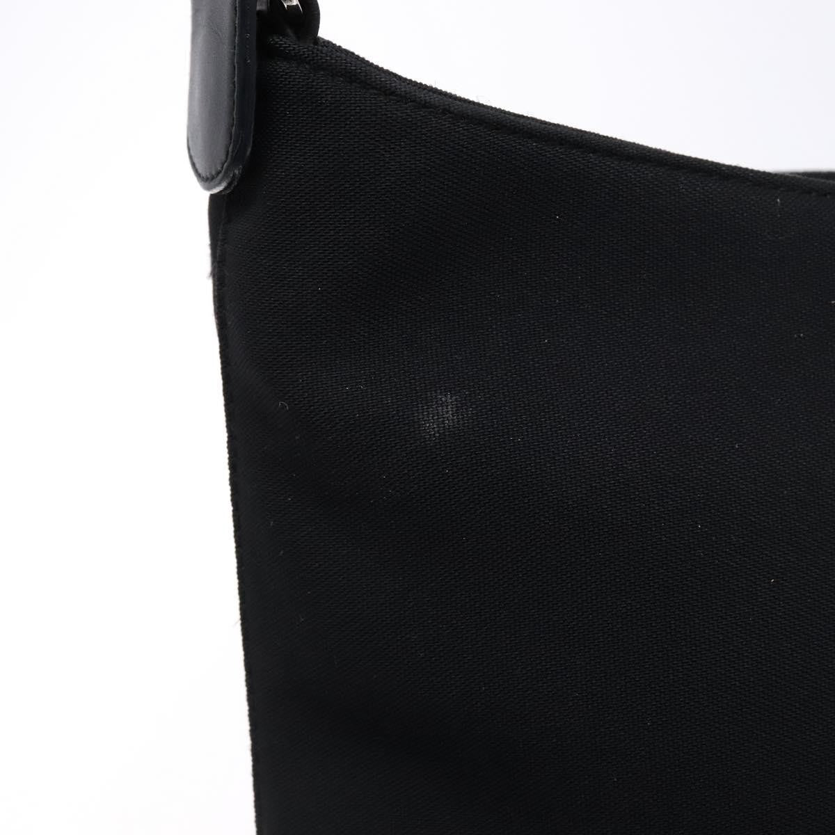 Salvatore Ferragamo Vala Shoulder Bag Canvas, BLACK, CANVAS, Shoulder bag