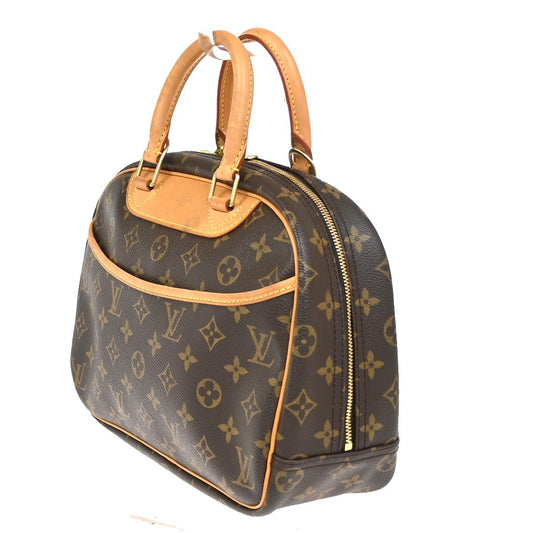 Louis Vuitton Trouville Handbag Monogram Canvas, Brown, Leather, Handbag