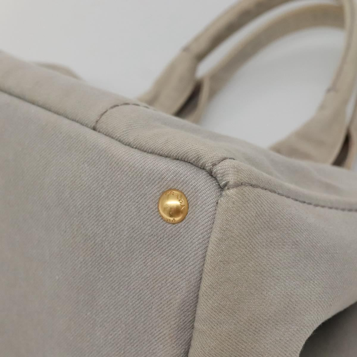 Prada Canapa Convertible Tote Canvas, GRAY, CANVAS, Tote bag