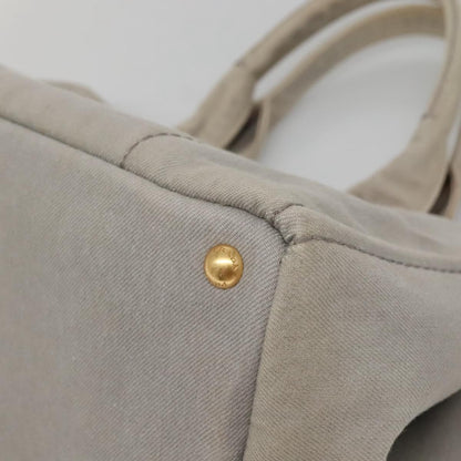 Prada Canapa Convertible Tote Canvas, GRAY, CANVAS, Tote bag