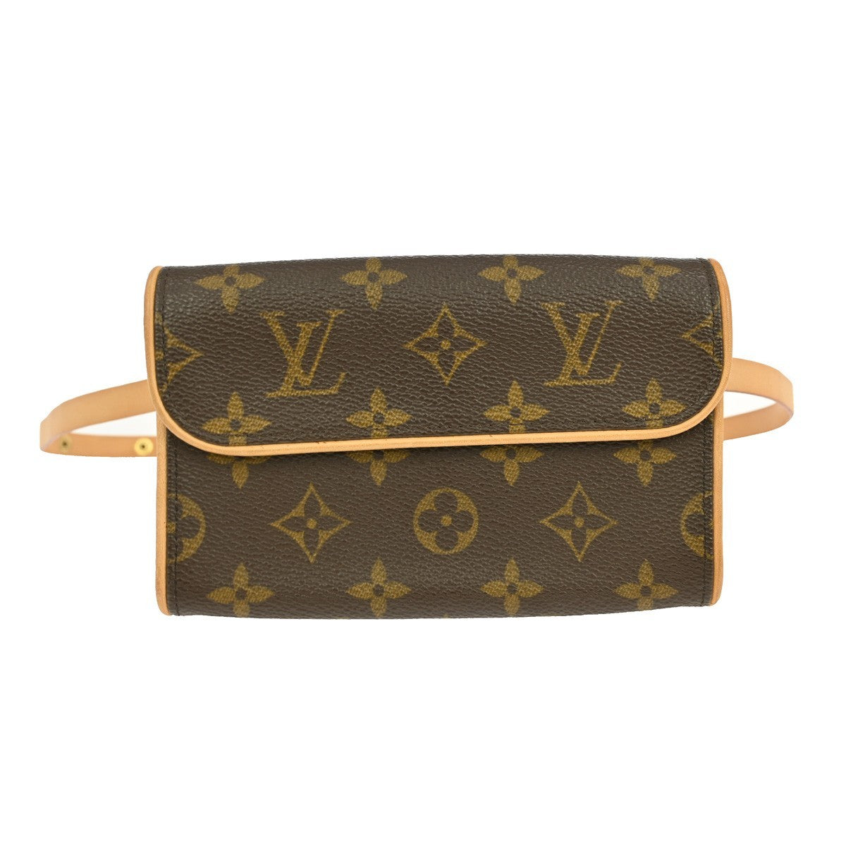 Louis Vuitton Florentine Pochette Monogram Canvas, BROWN, CANVAS, Clutche & pouche