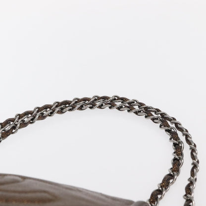 Chanel Timeless Half Moon Flap Bag Caviar, BROWN, LEATHER, Shoulder bag