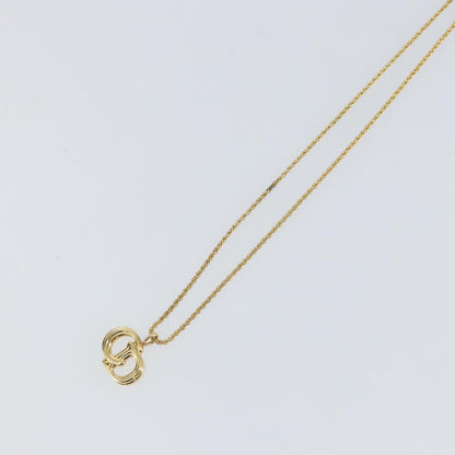 Christian Dior CD Pendant Necklace Metal, GOLD, METAL, Necklace