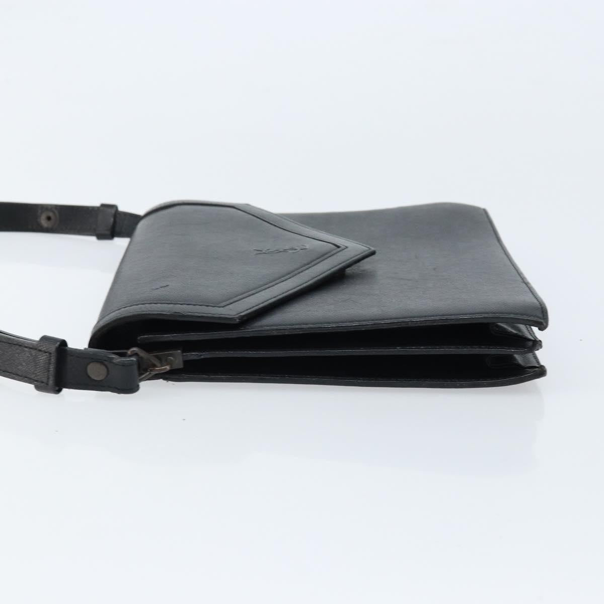 Saint Laurent Vintage Handbag Leather, BLACK, LEATHER, Handbag