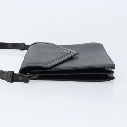 Saint Laurent Vintage Handbag Leather, BLACK, LEATHER, Handbag